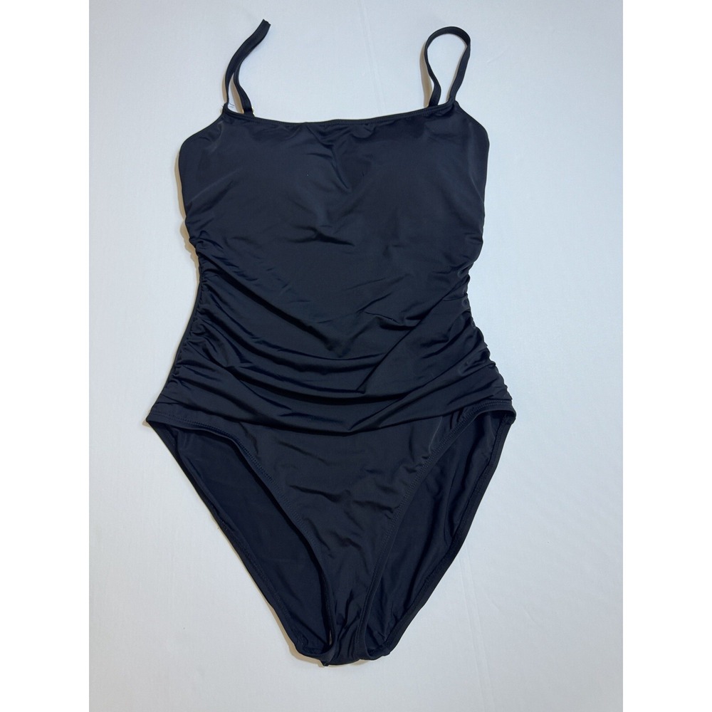 Hilor ARMY GREEN Shirred‎ Tummy Control One Piece Swimsuit US 10,UK 14, EU 42